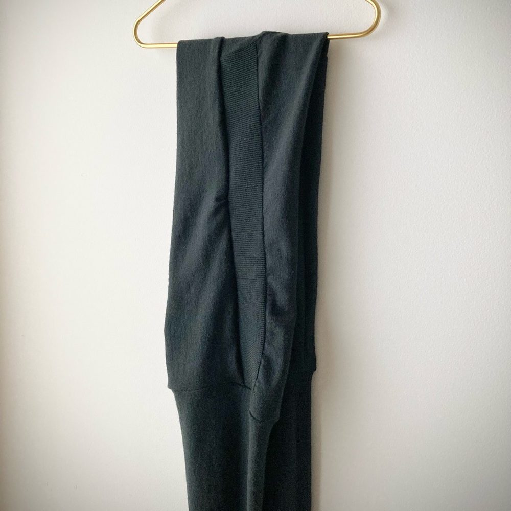 joodito 100% merino wool sweater wrap scarf long origami boro snake winter black - Picture 9 of 12
